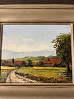 Tableau peintre Suisse 38x33 cm « Paysage de campagne »